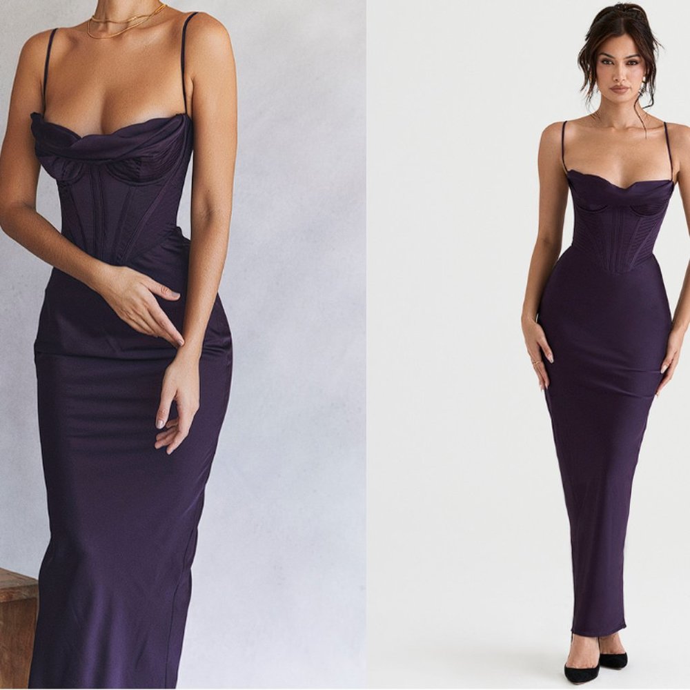 House of CB | Dresses | House Of Cb Charmaine Night Shade Corset Maxi Nwot